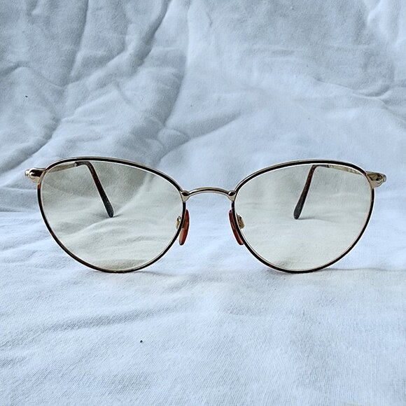 Giorgio Armani Eyeglasses Frame Only Brown Gold Round Italy 217 759 54-17-135 - Picture 2 of 10